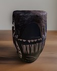 Antique Primitive Tribal African Hand Carved Wooden Drum Cowhide - 7 75  - Zulu 