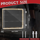 3 Tiers Baseball Display Case For 12 Balls Acrylic Shadow Box With Led Light Wal