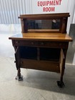 Oak Washstand   Dry Sink   Sideboard W  Mirror  vintage 