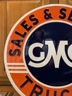 Gmc Trucks Metal Sign Sales Service Garage Vintage Style Wall Decor Gas Oil