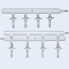 Laboratory Vacuum Gas Manifold 3 Piston Ptfe Stopcock Lab Supply