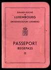 1940 Rare World War Ii Luxembourg Passport Many Visas  Stamps