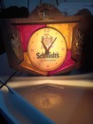Vintage Schmidt   s Of Philadelphia Light Beer Clock Sign Lighted 1960s Working