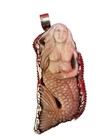 Carved Yak Bone In Embossed Silver Setting Exotic Mermaid Pendant