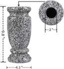 Granite Cemetery Vase For Grave Markers  Headstone Memorial Flower Holder