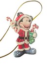   New  Mickey Mouse Holding A Candy Cane 2d Acrylic Christmas Ornament  3  High 