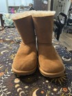 Ugg Bailey Bow Women   s Brown Suede Mid-calf Shearling Lined Boots Us 4