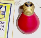 Antique Edison Mazda Red Christmas Lamp Light Bulb In Orig Box Works 