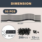 Belinova 50-pack Curve Aluminum Balusters 32 25 x1  Stair Deck Railing Black