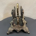 Vintage Brass Letter Or Napkin Holder  Hollywood Regency  Ornate  Mcm  Used