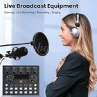 Bm800 Podcast Equipment Bundle Studio Recording Kit Music Mixer Headphones For 2