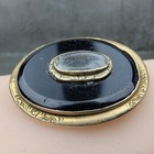 Antique Victorian Mourning Brooch With Onyx  Hand Made Edge Designs