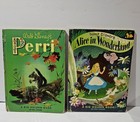 2 Vtg Walt Disney- Big Golden Book- Hc- Perri 1957   Alice In Wonderland 1951