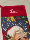Gorgeous Needlepoint Christmas Stocking Santa Claus Personalized Dad 20 