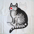 Euc Vtg 70s Kliban Cat Kiss Cheek Standard Pillow Case Cover Bedding Marlborough