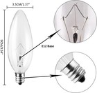 12-pack 60 Watt Chandelier Light Bulbs  Incandescent Candle Light Bulb - Warm Wh