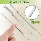 6 Pcs Stainless Steel Lab Spatulas Small Double Ended Micro Spoons