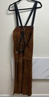 Brown 100  Leather Welding Apron Cross Back Straps And Front Pocket One Size