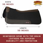 Hilason Western Wool Felt Horse Saddle Pad W  Distressed Wear Leather   Felt