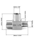 Stainless Steel Pipe Fitting  1 8  Npt Male X 1 8  Npt Female X  1 8  Npt Female
