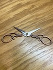 Ornate Vintage Style Embroidery Sewing Scissors  Antique Copper Tone  5   