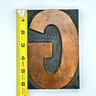 Vintage Letterpress Wood Type Huge Uppercase    g    Gorgeous Patina 