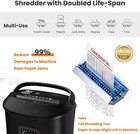 New 14 Sheet Cross Cut Paper Shredder Heavy Duty W  6 6 Gallon Bin Anti-jam Syst