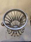 Vintage Metal Cane Holder Umbrella Stand Ornate  Silver Urn Design Decor