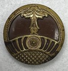 Antique Victorian Metal Brass Celluloid Button Theatre Balcony Appearance