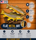 Brown Trout Replica Duo Wall Art -21 Inch Realistic 2d Flat Metal Trout Art
