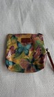 Multicolor Floral Leather Makeup Bag Pouch With Zipper Closure