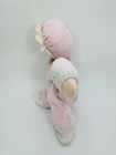 Vintage Eden Baby Doll Pink White Terry Cloth Yarn Hair Bonnet 8 Inch