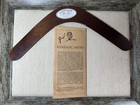 Vtg Bennelong Australian Wooden Boomerang Paul Bryden Champion Signed Leaflet