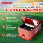 Brower Mc32e Insulated Steel Heated Livestock Hog Drinker With Lid   Mud Grates
