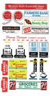 Store Signs - Grocery - Restaurants - Banks Diorama s 1 43rd Scale