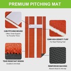 Softball Pitching Mat 5 9x3ft Turf Baseball Pitch Practice Mound Mat Anti Slip