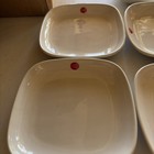 Continental Airlines Vintage Red Logo Serving Square Dishes Set Of Seven  7 