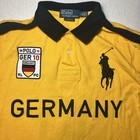 Vintage Polo Ralph Lauren Germany Black   Yellow Big Pony Men   s Large  10 Shirt