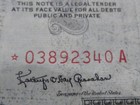1953c  2 United States Red Seal Star Note Banknote Serial   03892340a Curculated