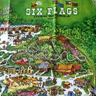 Vintage 1977 - Six Flags Atlanta Georgia Amusement Park Souvenir Map 33    X 26   