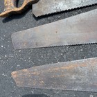 Antique Vintage Huge Lot Carpenter Hand Saws Sheffield H  Disston G h  Bishop