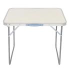 2 3ft Partable Aluminum Folding Table Camping Indoor Outdoor Silver