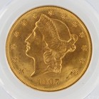 1907-d Liberty Head Double Eagle Pcgs Ms62  20 Denver Minted Gold Coin
