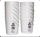 Pack Of 10 - White Round Plastic Food Storage Containers With Lids  