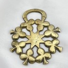 Brass Horse Medallion Vintage English Star Sun Center Club Clover Show Harness