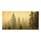 Misty Pine Forest Canvas Print Wall Art 60x30 Unframed Modern Nature Home Decor