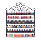 6 Tiers Black Nail Polish Display Wall Rack Metal Organizer Hold To 120 Bottles
