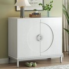 Wood Buffet Sideboard Storage Cabinet Buffet Server Console Table Accent Cabinet