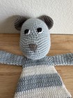 Handmade Crocheted Flat Teddy Bear Toy 16    Lightly Stuffed Plush