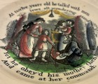 Antique C  1840 Abc   s Plate Young Jesus Mid-19th-century Staffordshire Potters 